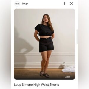 Loup Simone High Waist Shorts - Black
